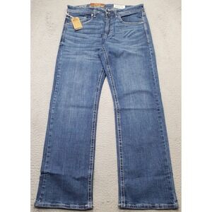 Axel‎ Bootcut Jeans Mens 32x32 Blue Denim Stretch Slim Contrast Stitch AXMB0056